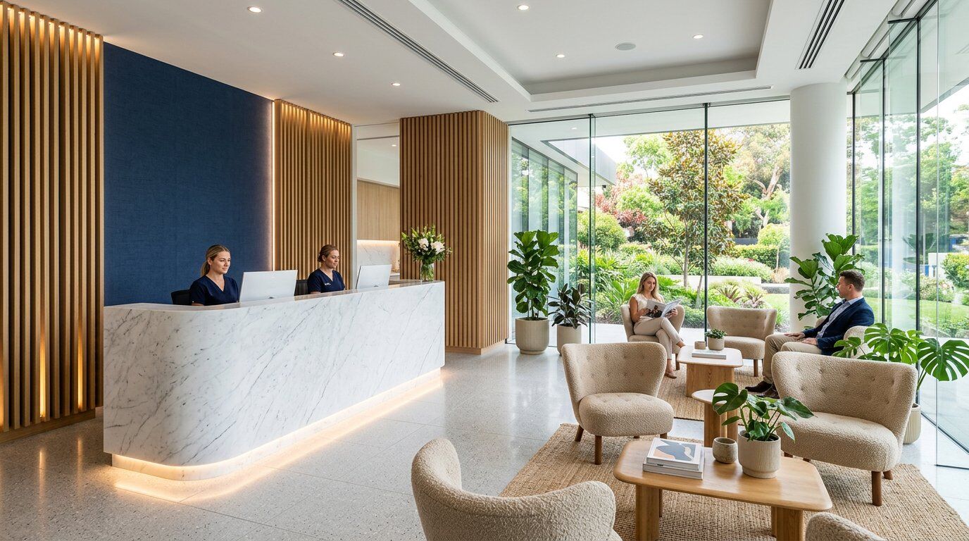 Illustrative dental clinic reception