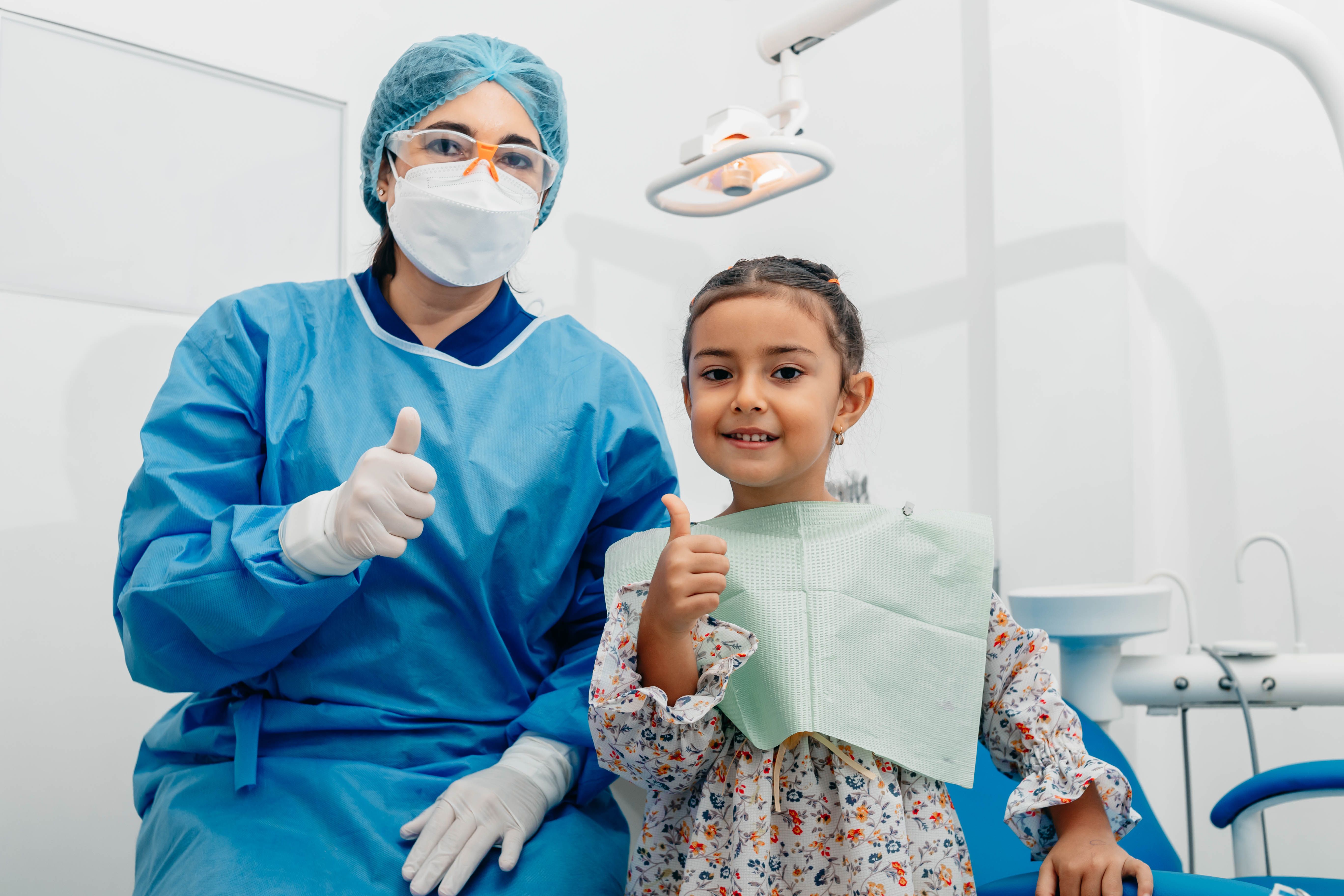 Child dentist visit, illustrative dental-care visual