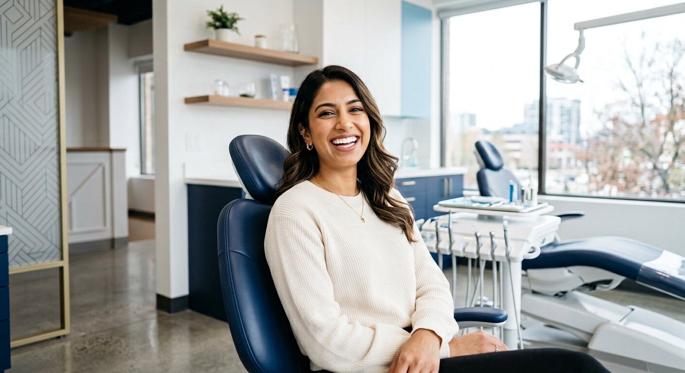 Illustrative image: Smiling patient illustration